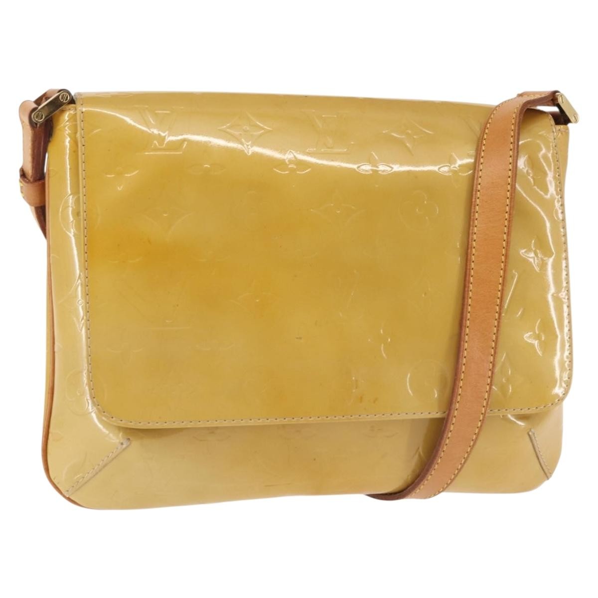 Louis Vuitton Thompson Street Handbag Monogram Vernis, BEIGE, PATENT_LEATHER, Handbag