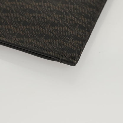 Saint Laurent Zip Pouch Monogram Canvas, BROWN, PVC, Clutche & pouche
