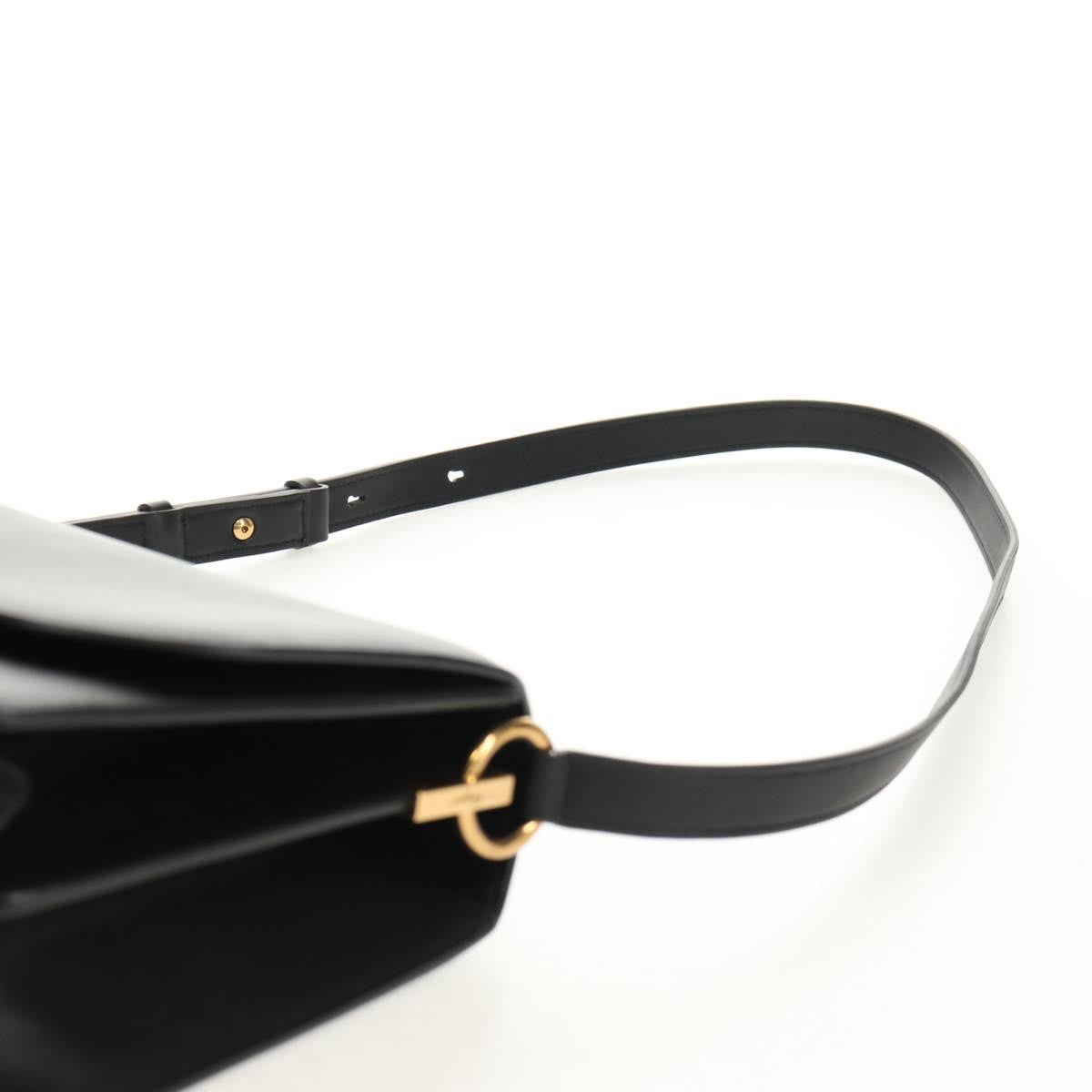 Salvatore Ferragamo Joanne Shoulder Bag Leather, BLACK, LEATHER, Shoulder bag