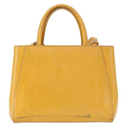 Fendi 2Jours Bag Leather, YELLOW, LEATHER, Handbag