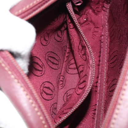 cartier Must de Cartier Shoulder Bag Leather, BURGUNDY, LEATHER, Shoulder bag