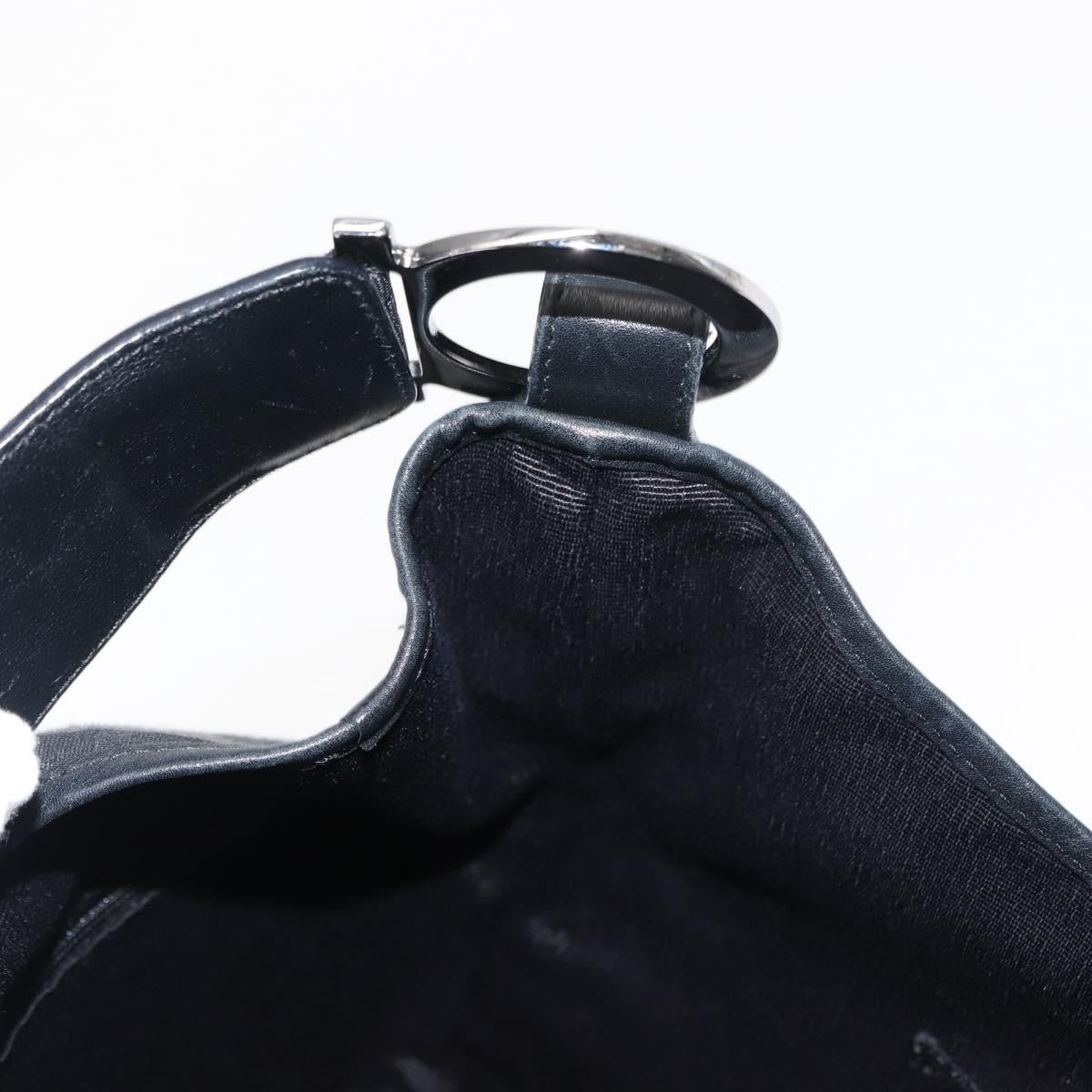 Salvatore Ferragamo Vintage Gancini Convertible Top Handle Bag Canvas, BLACK, CANVAS, Shoulder bag