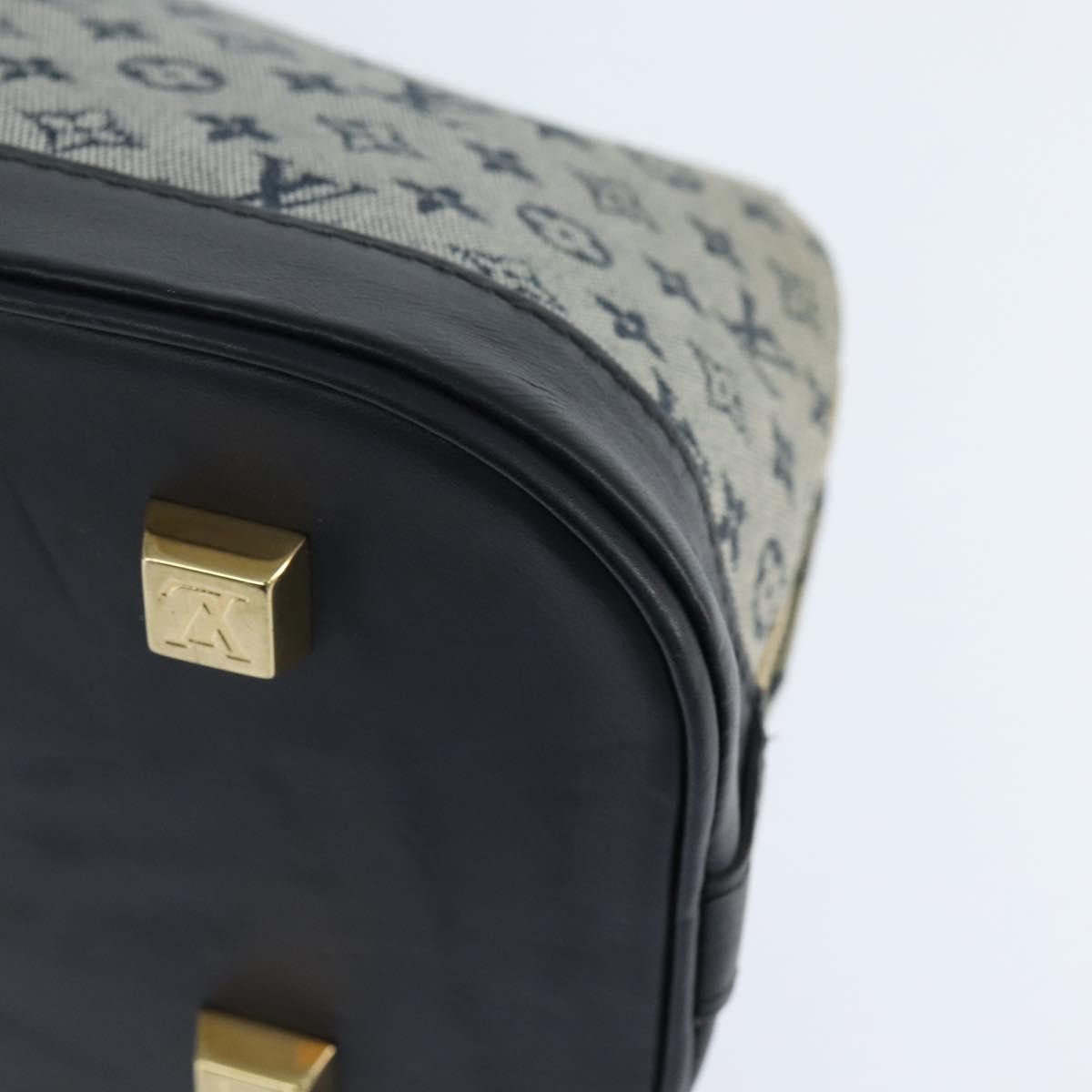 Louis Vuitton Alma Handbag Mini Lin, BLUE, CANVAS, Handbag