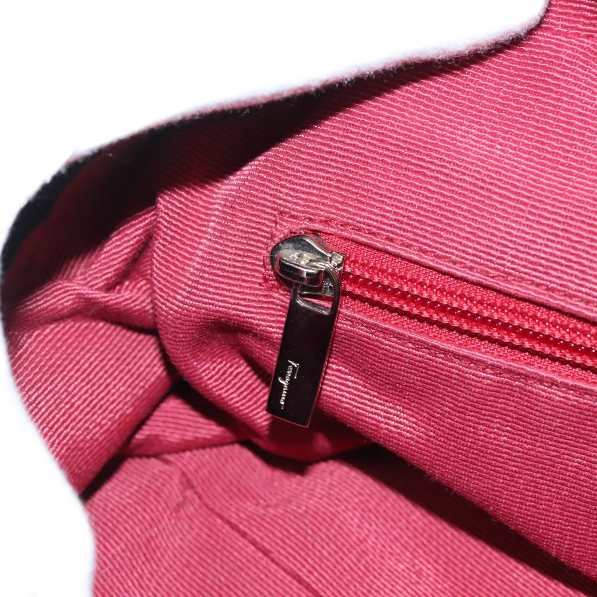 Salvatore Ferragamo Gancini handbag Suede, BLACK, SUEDE, Handbag