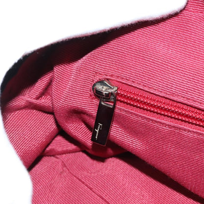 Salvatore Ferragamo Gancini handbag Suede, BLACK, SUEDE, Handbag