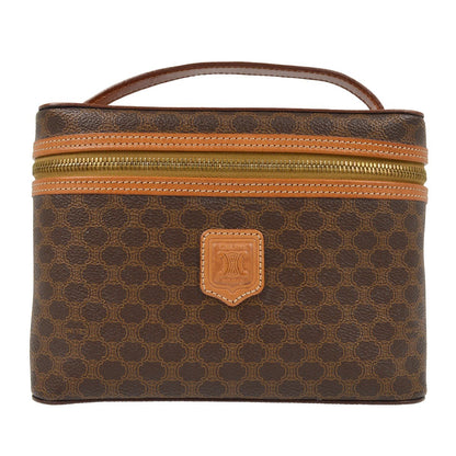 Celine Macadam Vanity Bag Canvas, BROWN, CANVAS, Handbag