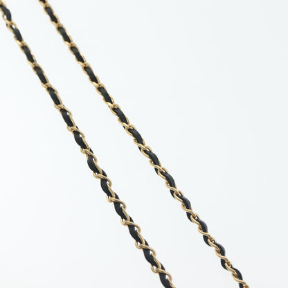"Chanel CC Perfume Bottle Pendant Chain Long Necklace Metal with Leather, Crystals and Faux Pearl", GOLD, METAL, Necklace