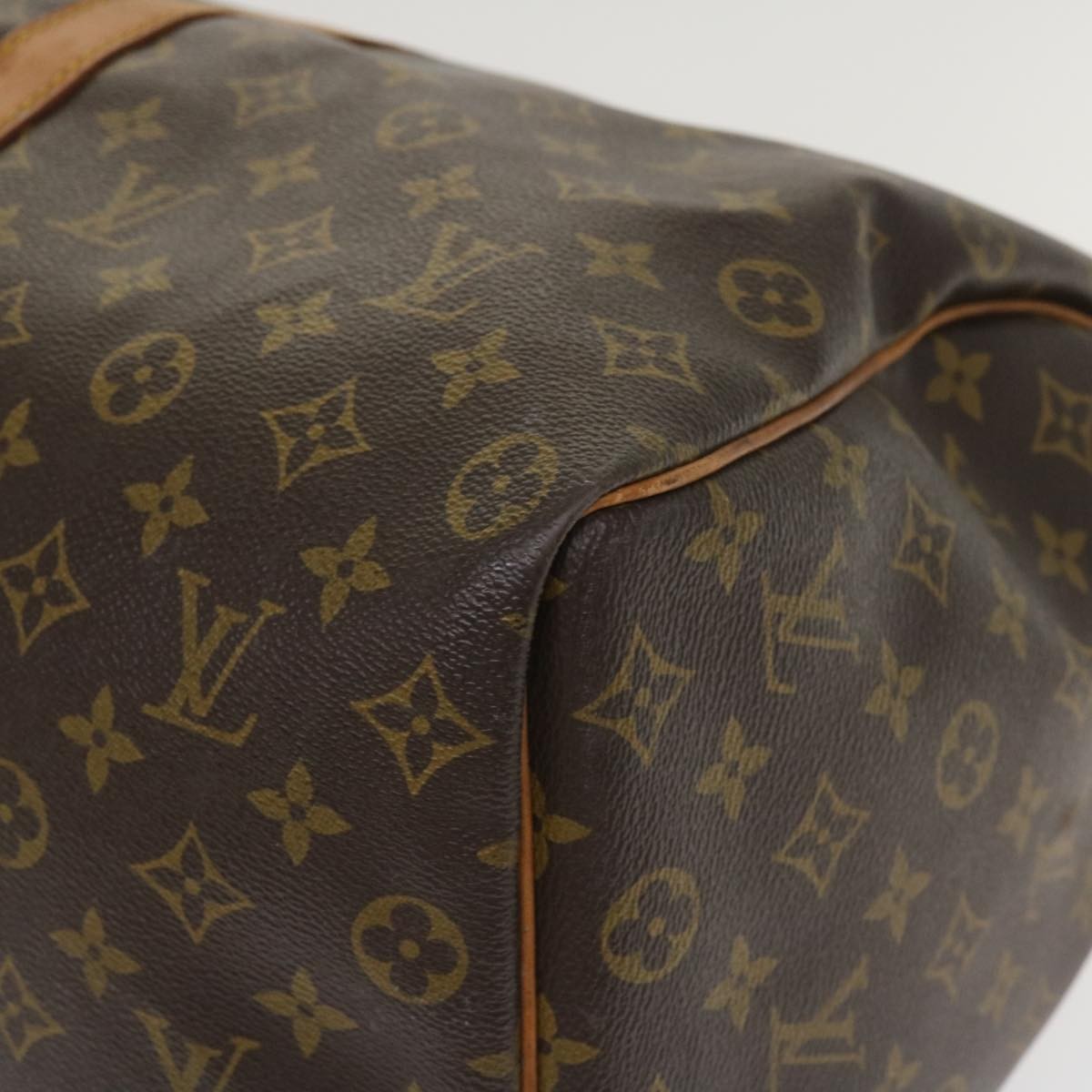 Louis Vuitton Keepall Bag Monogram Canvas, BROWN, CANVAS, Travel bag