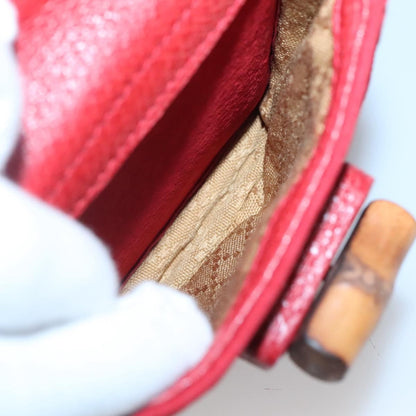 Gucci Vintage Bamboo Backpack Suede, RED, SUEDE, Backpack