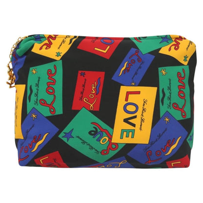 Saint Laurent Zipped Pouch Printed Python, MULTICOLOUR, NYLON, Clutche & pouche