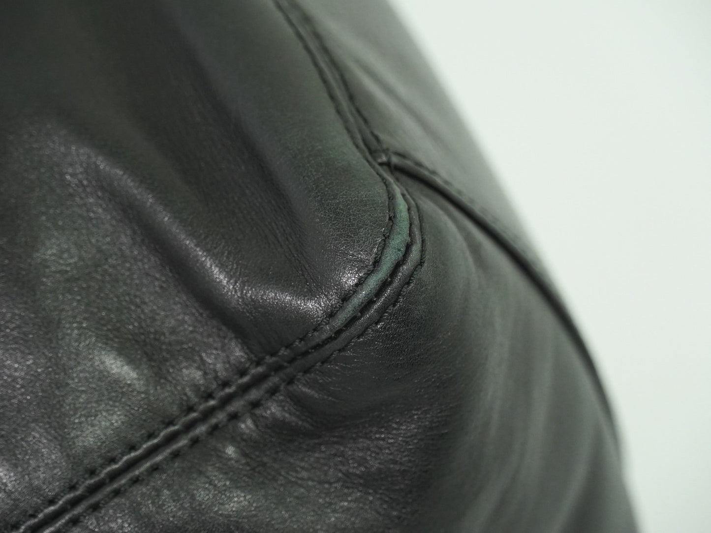 Chanel Vintage CC Resin Chain Tote Leather, BLACK, LEATHER, Tote bag