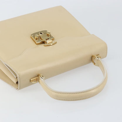 Gucci Vintage Lady Lock Top Handle Bag Leather, BEIGE, LEATHER, Handbag