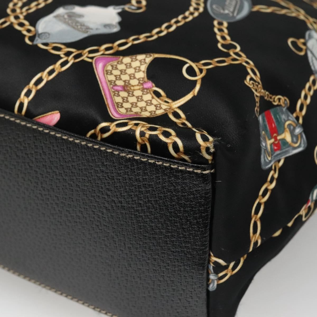Gucci Charmy Tote Satin, BLACK, SATIN, Tote bag