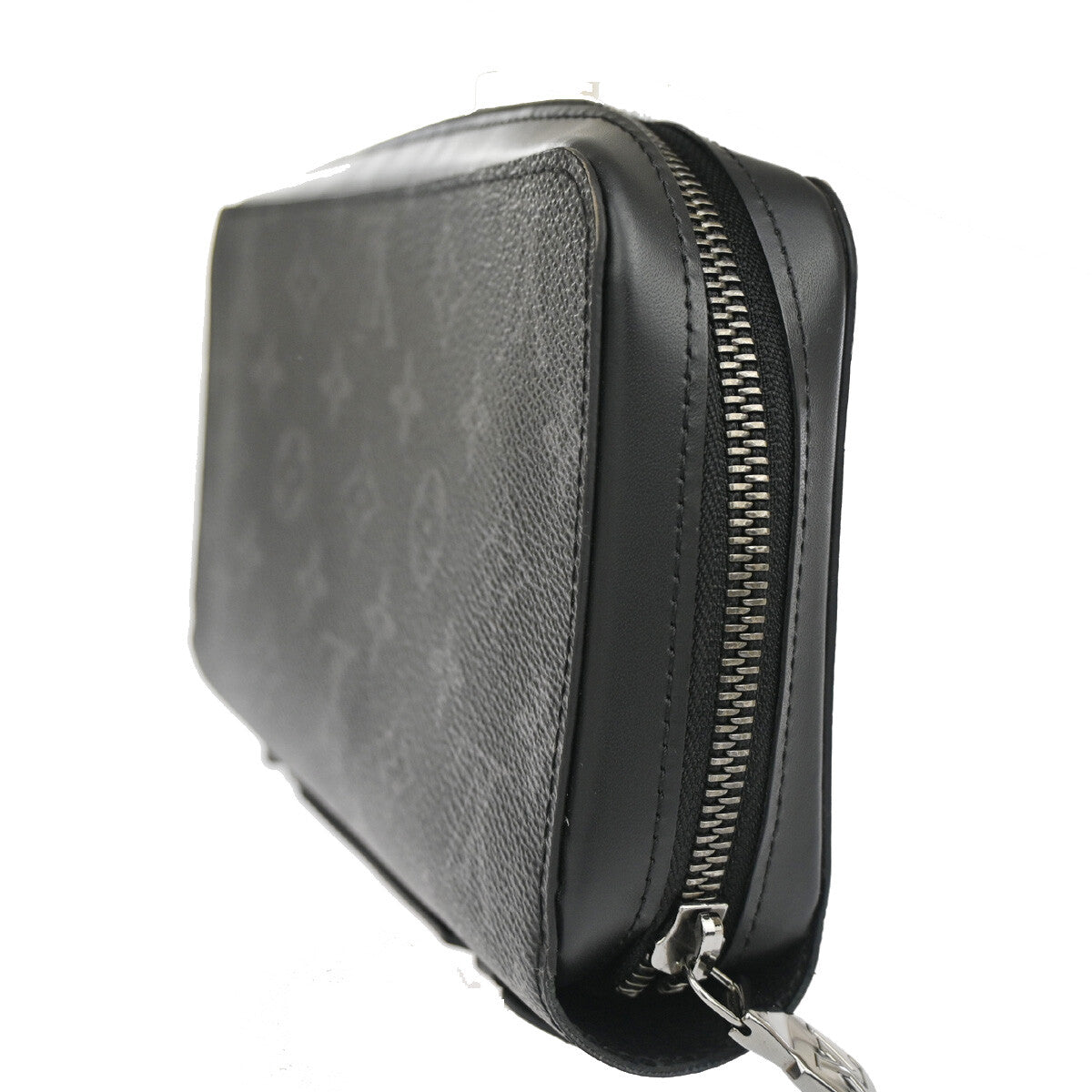 Louis Vuitton Zippy XL Monogram Eclipse Leather, BLACK, LEATHER, Wallets