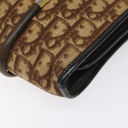 Christian Dior Vintage Trotter Shoulder Bag Canvas, BROWN, CANVAS, Shoulder bag