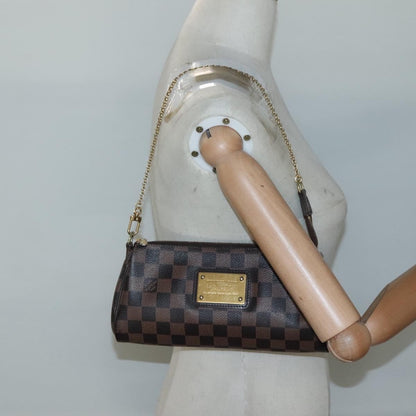 Louis Vuitton Eva Handbag Damier, BROWN, CANVAS, Shoulder bag