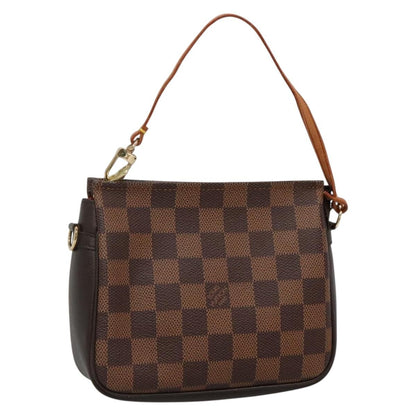 Louis Vuitton Trousse Make Up Bag Damier, BROWN, CANVAS, Clutche & pouche