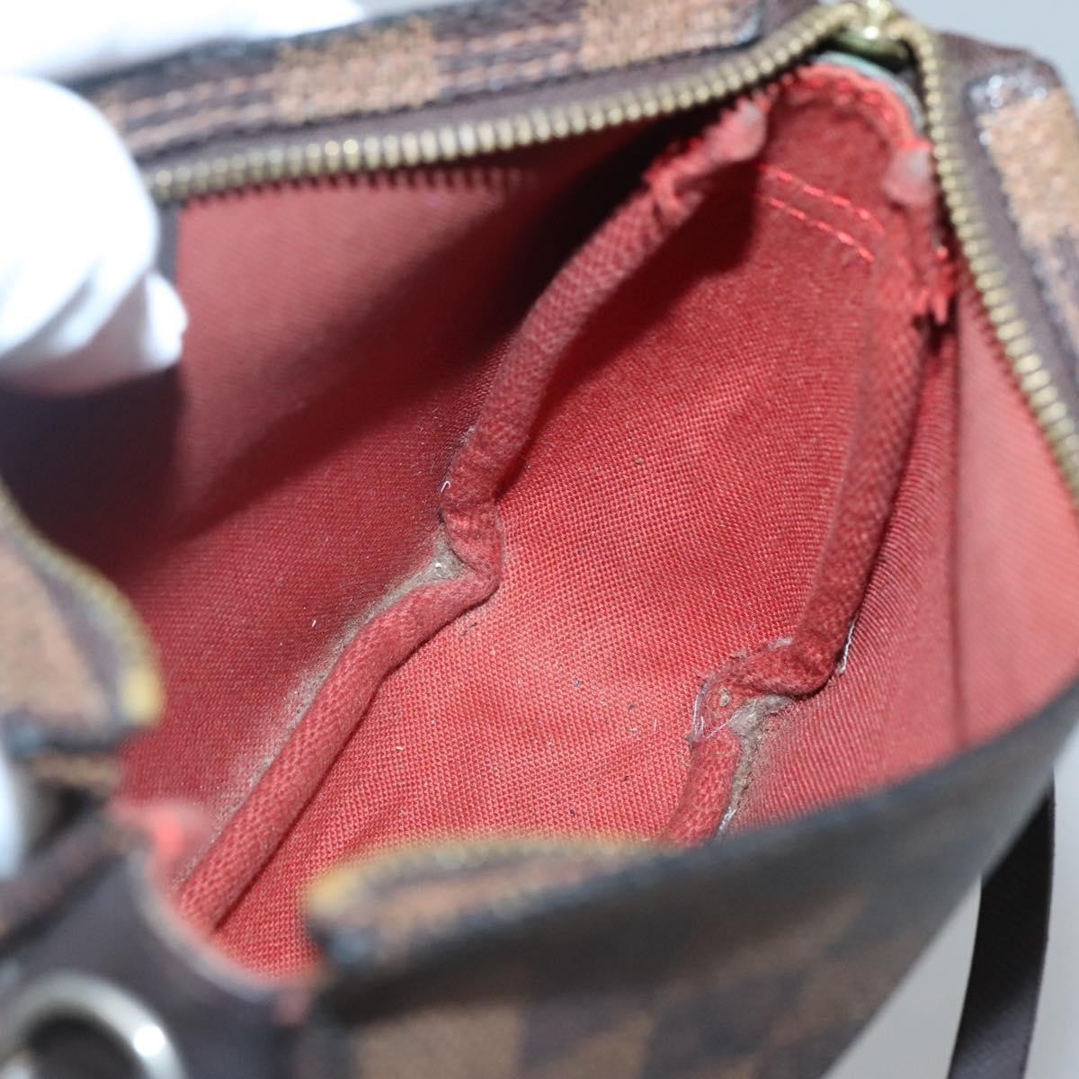 Louis Vuitton Trousse Make Up Bag Damier, BROWN, CANVAS, Clutche & pouche