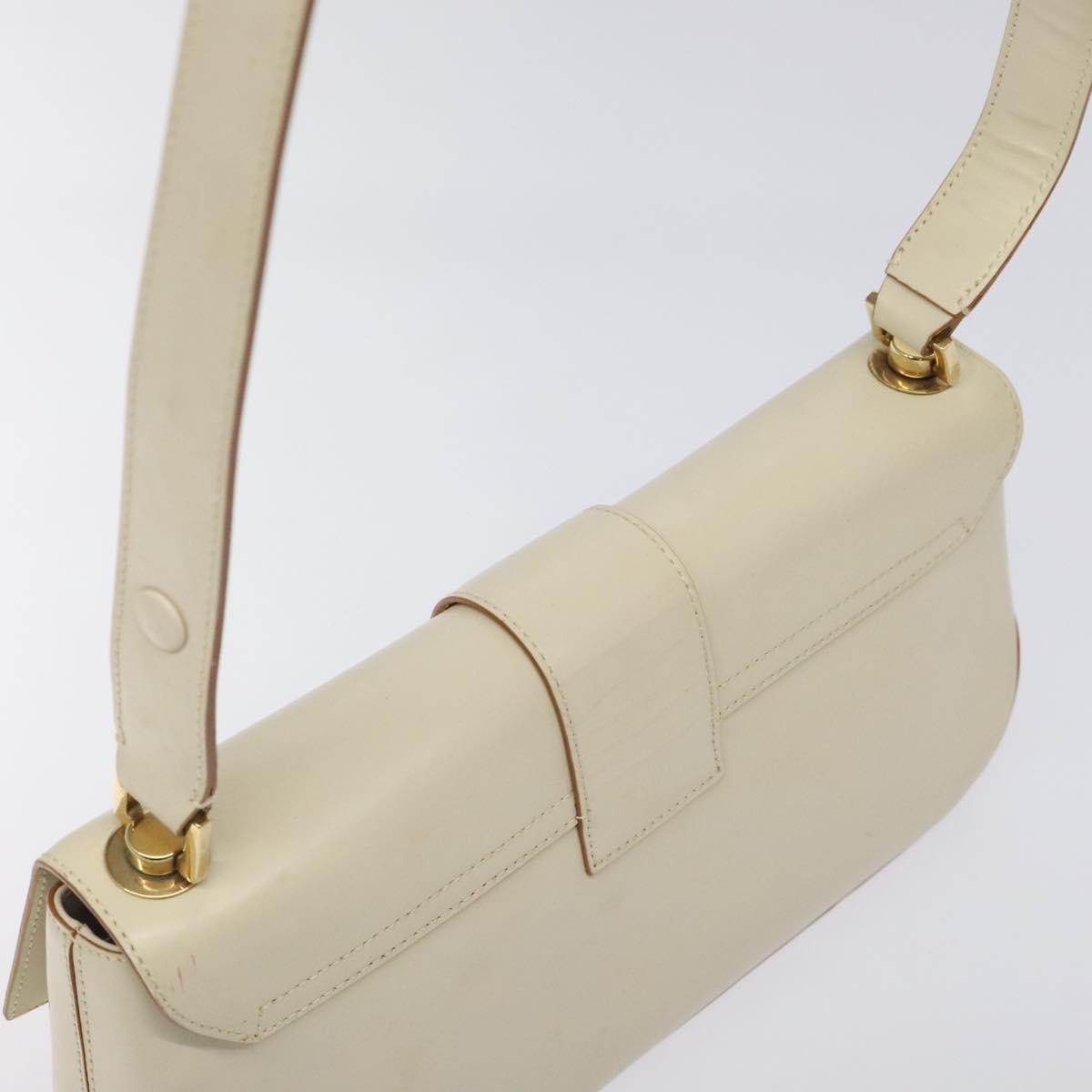 Salvatore Ferragamo Gancini handbag Leather, BEIGE, LEATHER, Handbag