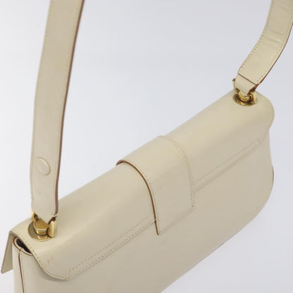 Salvatore Ferragamo Gancini handbag Leather, BEIGE, LEATHER, Handbag