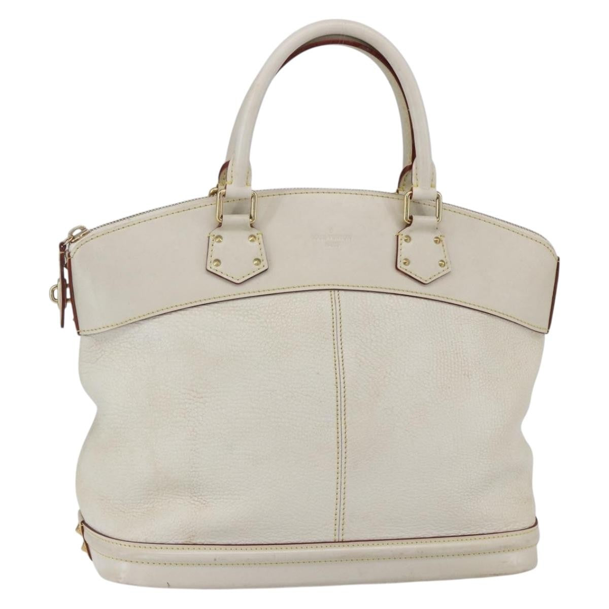 Louis Vuitton Suhali Lockit Handbag Leather, WHITE, LEATHER, Handbag