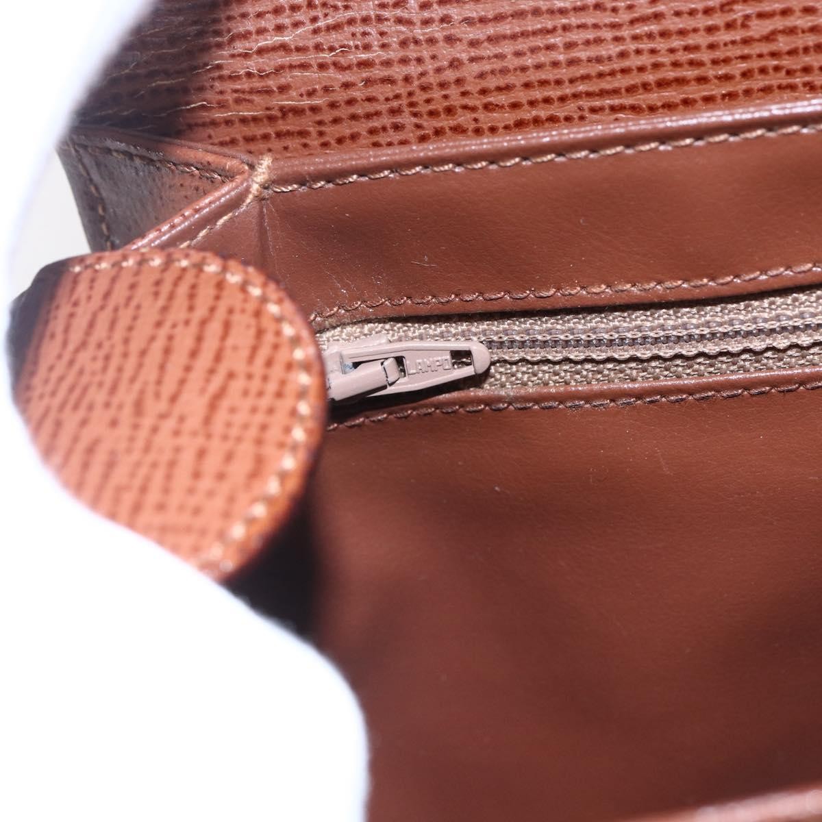 Celine Circle logo Leather, BROWN, LEATHER, Handbag