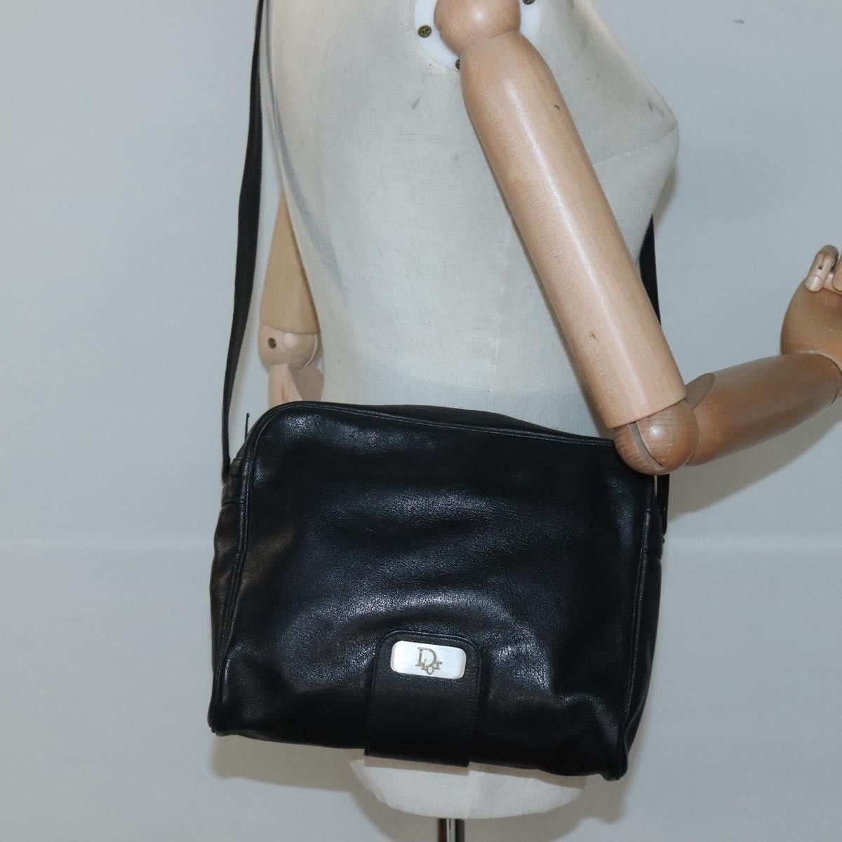 Christian Dior Shoulder bag Leather, BLACK, LEATHER, Shoulder bag