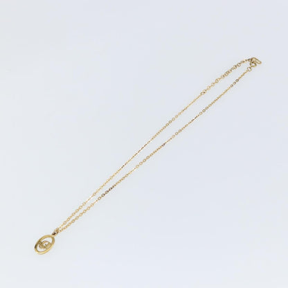 Christian Dior Round Logo Pendant Necklace Metal, GOLD, METAL, Necklace