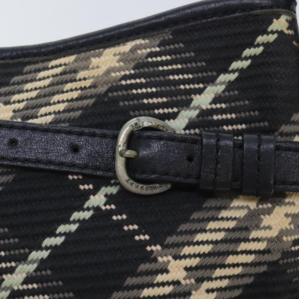 Burberry Nova Check Blue Label Canvas, BLACK, CANVAS, Shoulder bag