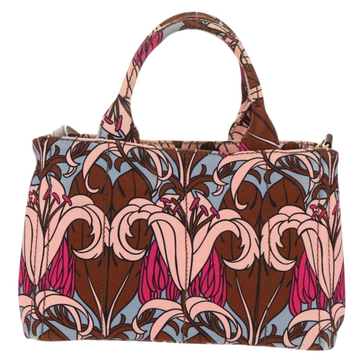 Prada Canapa Open Tote Canvas, MULTICOLOUR, CANVAS, Tote bag