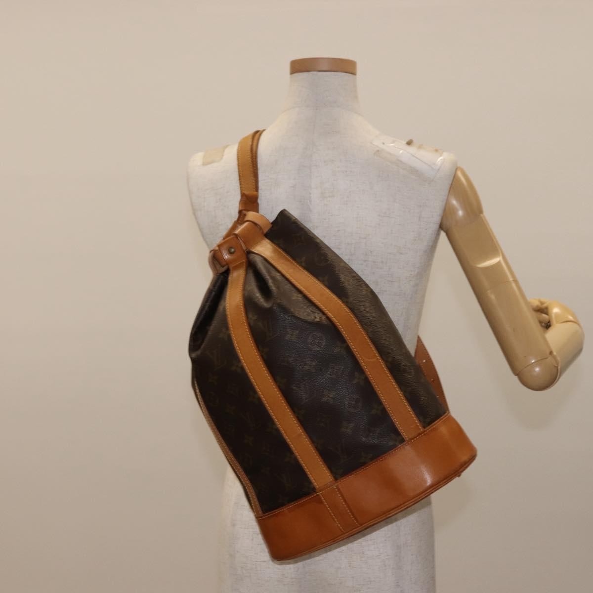 Louis Vuitton Randonnee Pochette Monogram Coated Canvas, BROWN, CANVAS, Shoulder bag