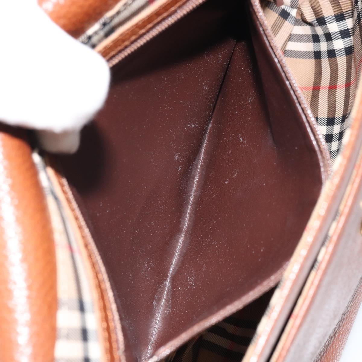 Burberry Vintage Shoulder Bag Leather, BROWN, LEATHER, Shoulder bag