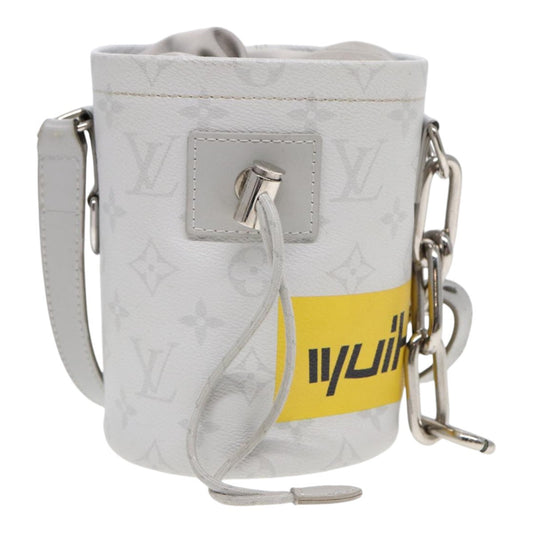Louis Vuitton Chalk Nano Bag Limited Edition Logo Story Monogram Canvas, GRAY, CANVAS, Handbag