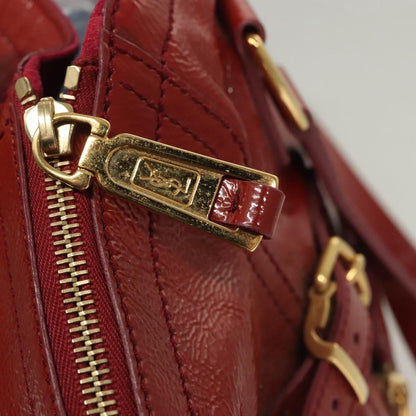 Saint Laurent Downtown Handbag Patent, RED, PATENT_LEATHER, Shoulder bag