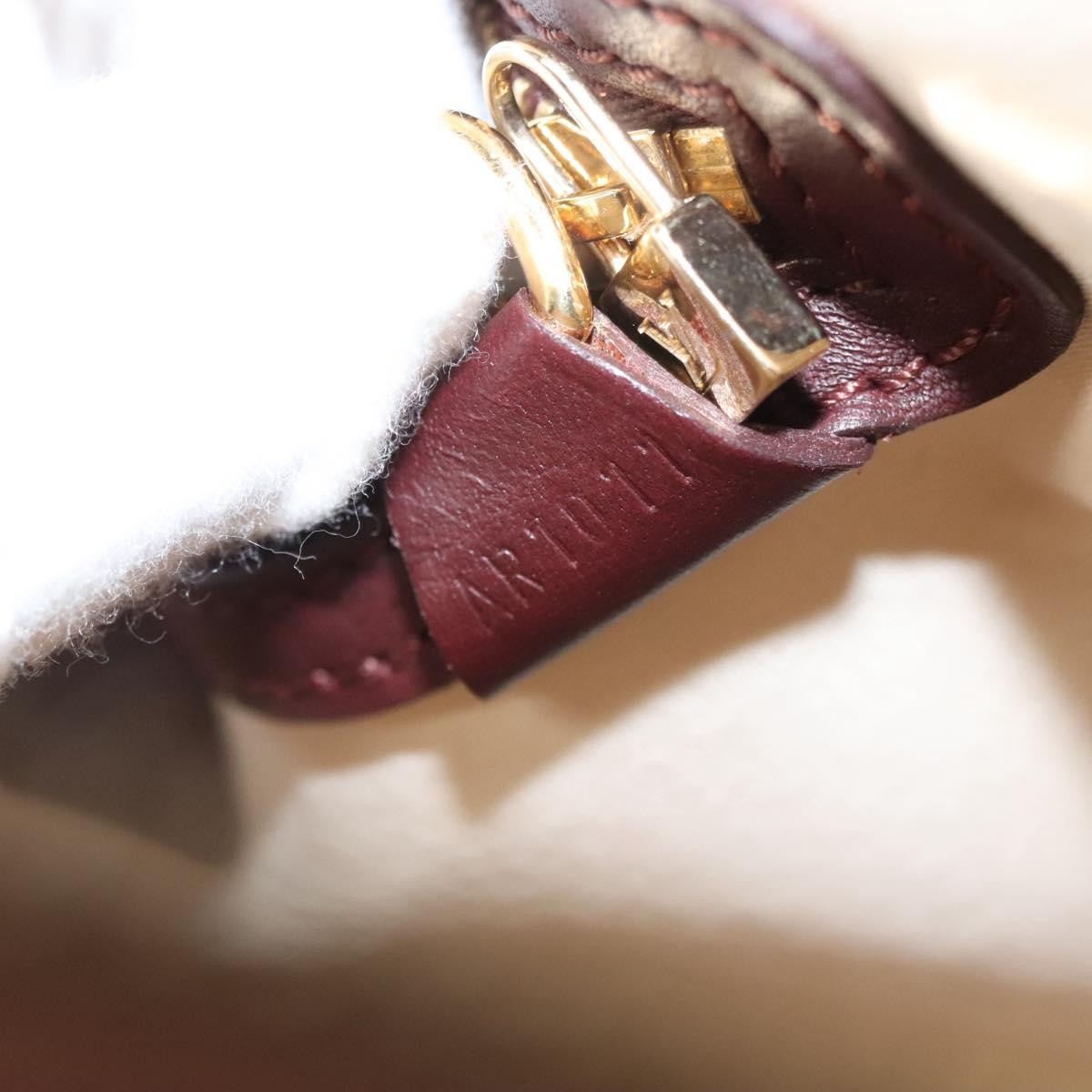 Louis Vuitton Alma Handbag Mini Lin, RED, CANVAS, Handbag