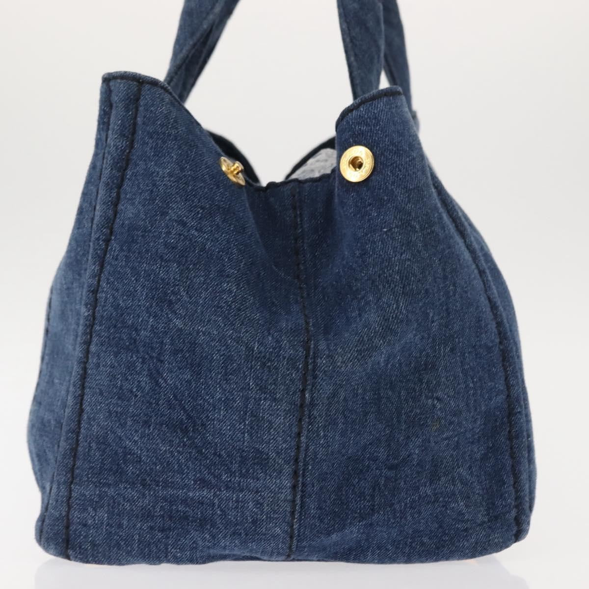 Prada Canapa Convertible Tote Denim, BLUE, DENIM_JEANS, Tote bag