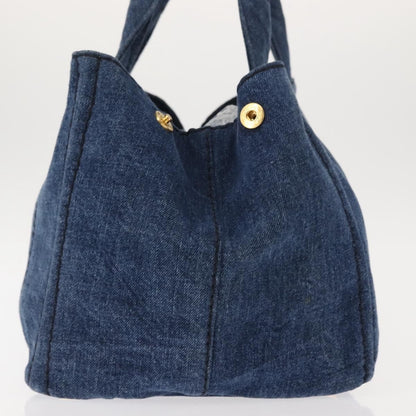 Prada Canapa Convertible Tote Denim, BLUE, DENIM_JEANS, Tote bag