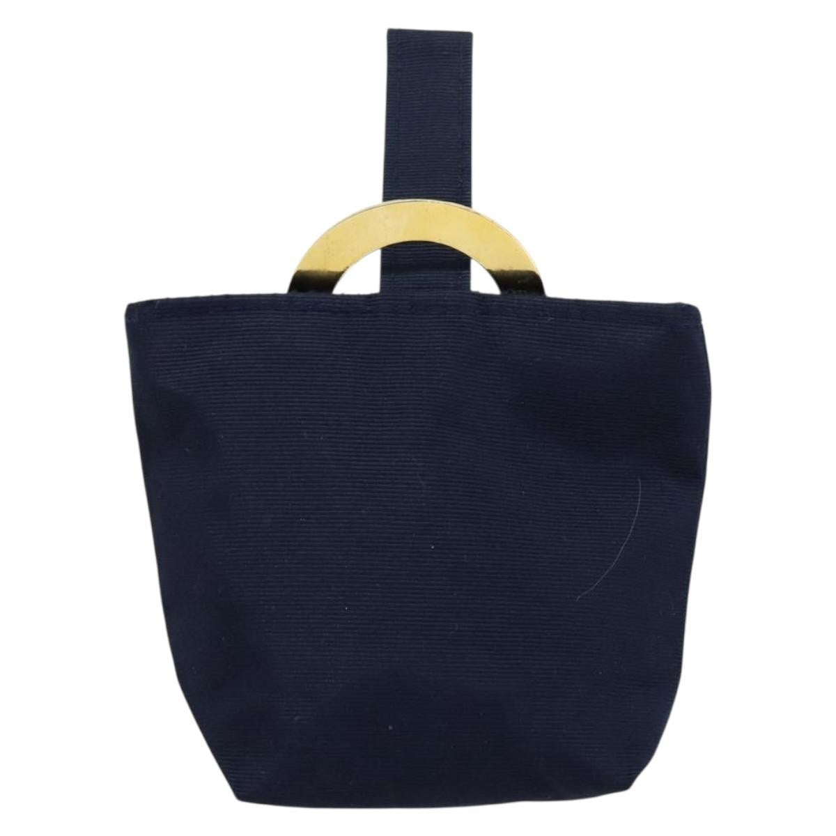 Celine Circle Logo Pouch Nylon, NAVY, NYLON, Clutche & pouche