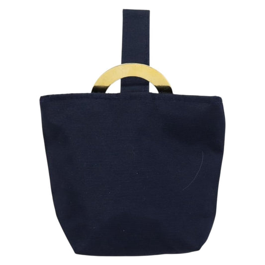 Celine Circle Logo Pouch Nylon, NAVY, NYLON, Clutche & pouche