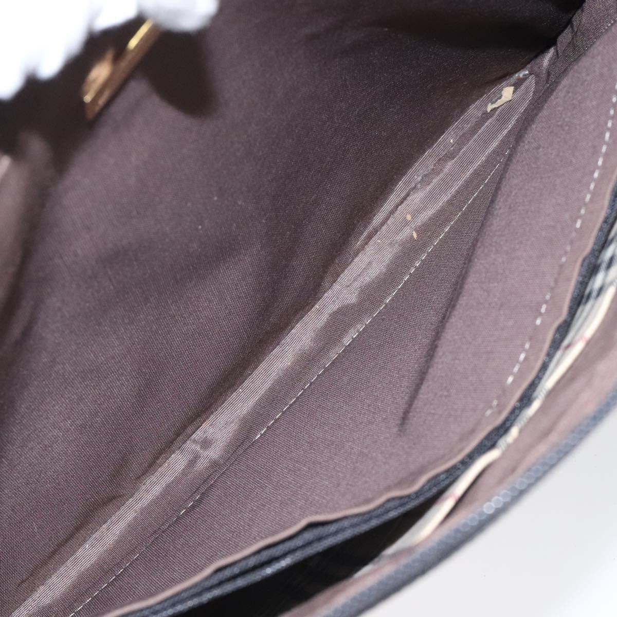 Burberry Vintage Handbag Leather, BLACK, LEATHER, Handbag