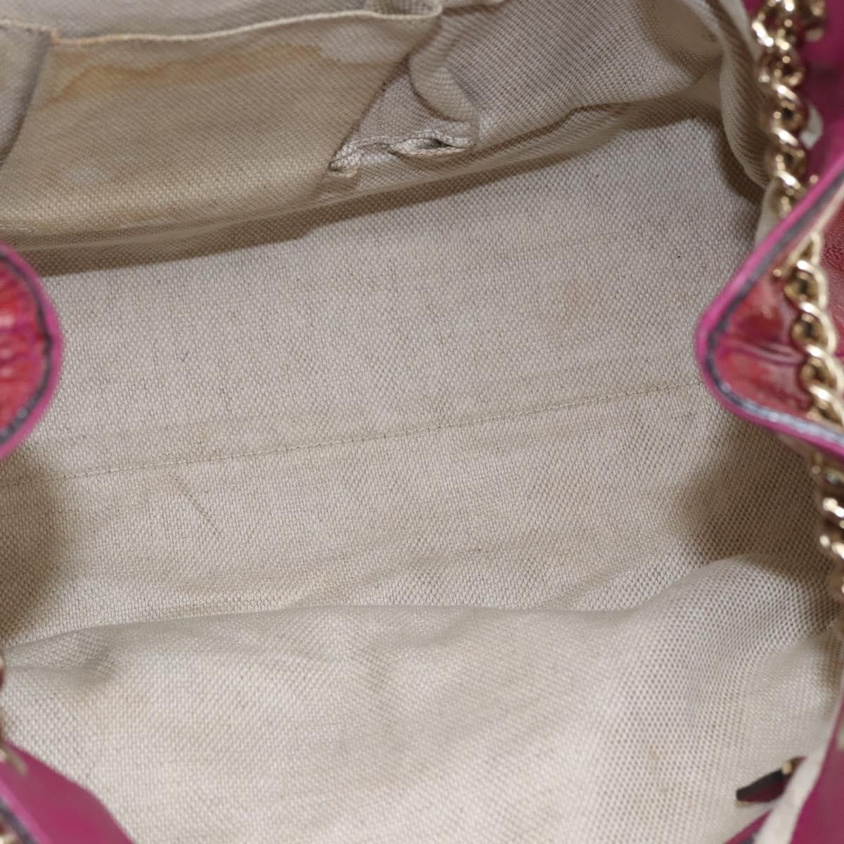 Gucci Soho Chain Strap Shoulder Bag Patent, RED, LEATHER, Shoulder bag