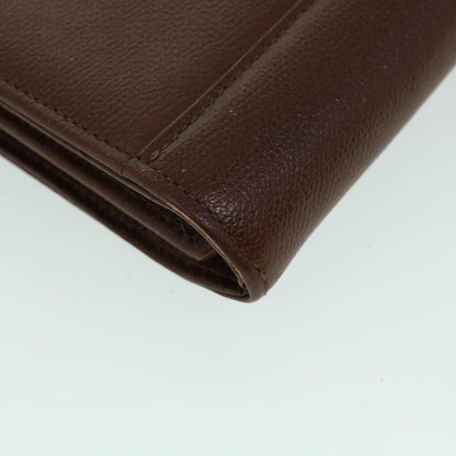 Saint Laurent Vintage Flap Document Holder Leather, BROWN, LEATHER, Briefcase