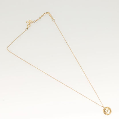 Christian Dior CD Round Pendant Necklace Metal, GOLD, METAL, Necklace