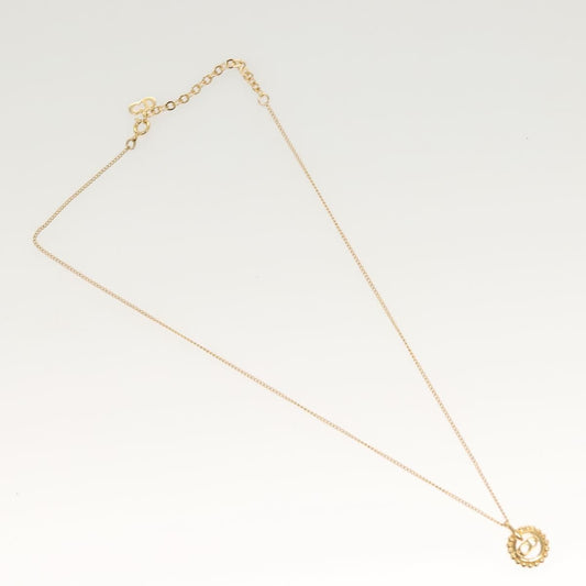 Christian Dior CD Round Pendant Necklace Metal, GOLD, METAL, Necklace