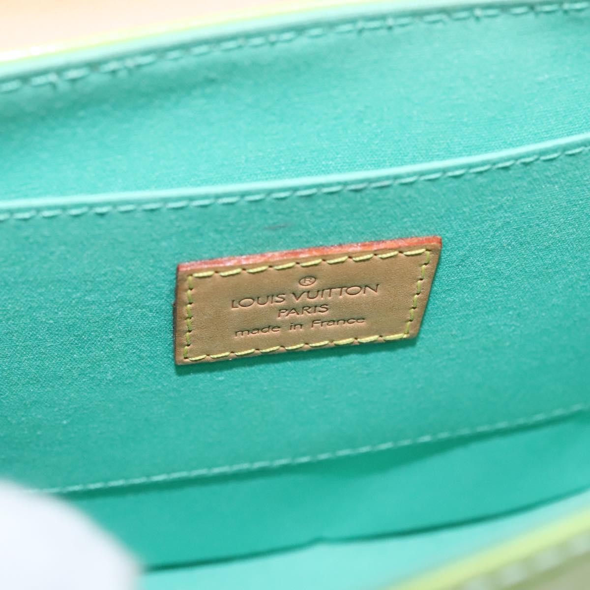 Louis Vuitton Biscayne Bay Handbag Monogram Vernis, GREEN, PATENT_LEATHER, Handbag