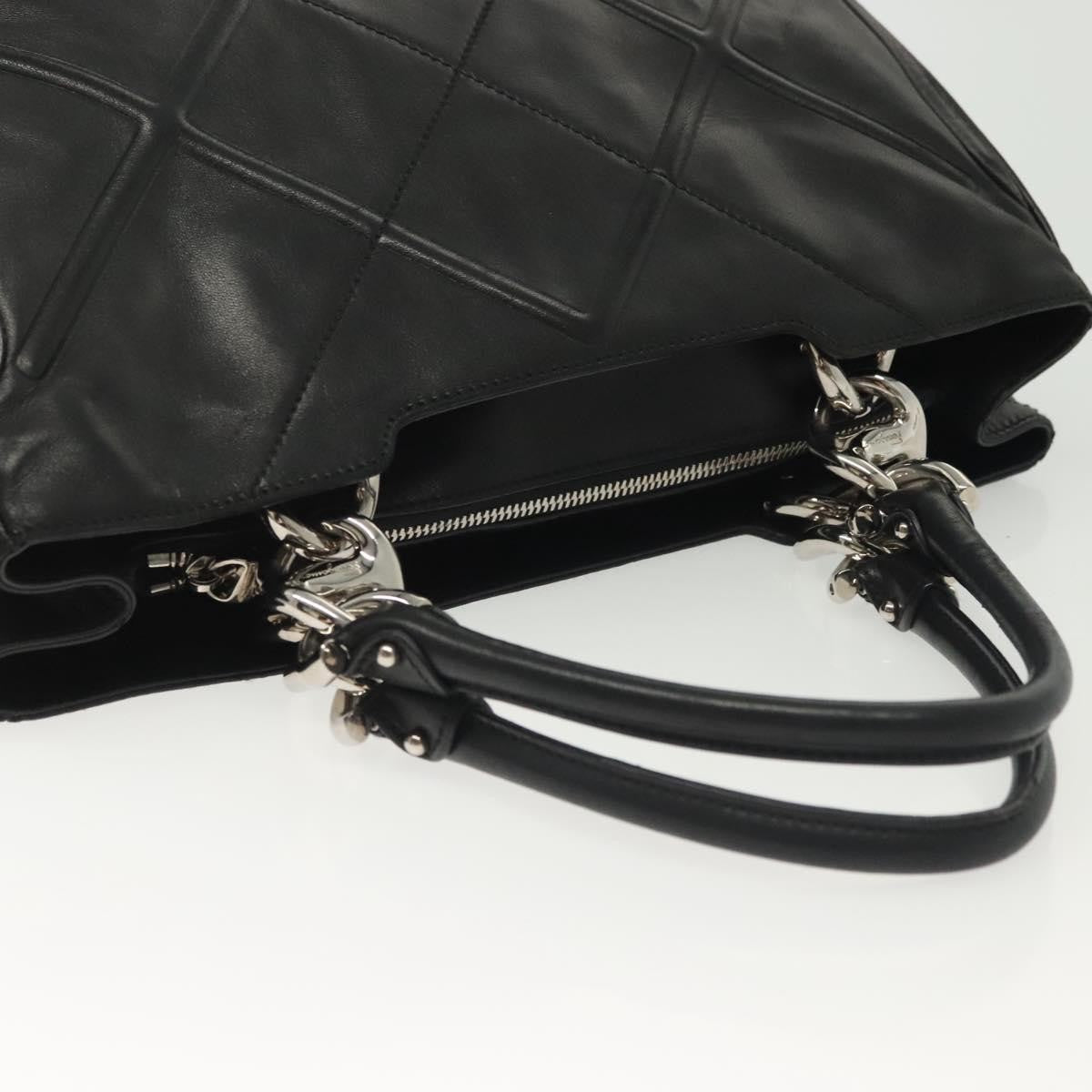 Salvatore Ferragamo Vala Handbag Leather, BLACK, LEATHER, Handbag