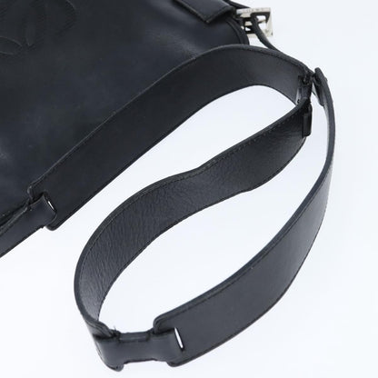 Loewe Anagram Shoulder Bag Leather, BLACK, LEATHER, Shoulder bag