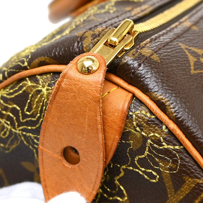 Louis Vuitton Speedy Handbag Limited Edition Monogram Dentelle, Brown, Canvas, Handbag