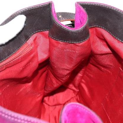 Loewe Anagram Shoulder Bag Suede, PURPLE, SUEDE, Shoulder bag