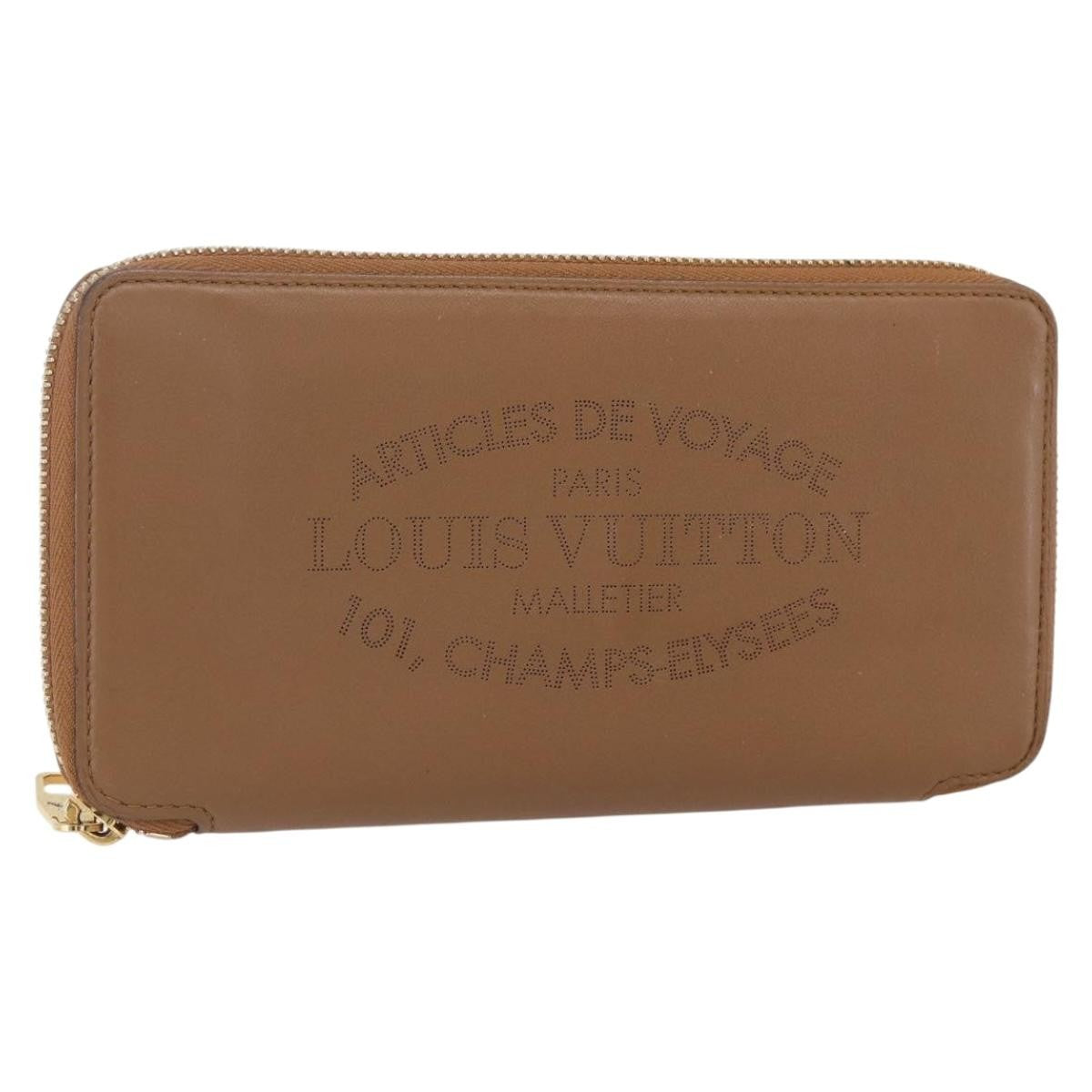 Louis Vuitton Zippy wallet Leather, BROWN, LEATHER, Wallets
